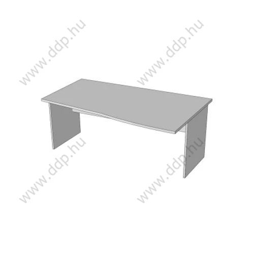 Íróasztal, íves, panellábbal F-122.I 100/80, méret:135x100/80x75,  J Juhar/natúrfa