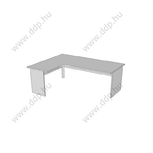 Íróasztal sarokíves, panellábbal F-121.KS 80/60, méret:160/140x80/60x75, B bükk