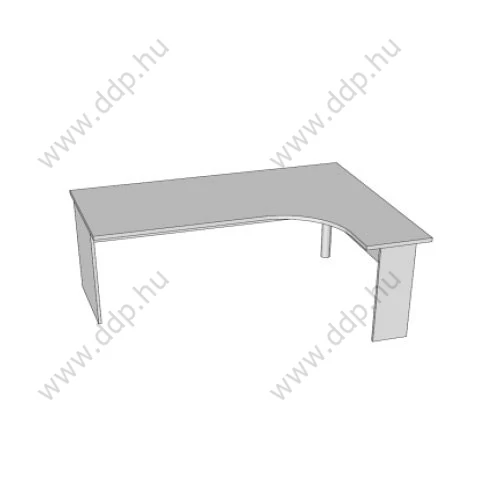 Íróasztal sarokíves, panellábbal F-120.KS 80/40, méret:180/140x80/40x75, J cseresznye