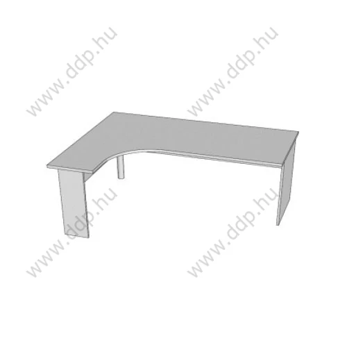 Íróasztal sarokíves, panellábbal F-121.KS 80/40, méret:160/140x80/40x75, B bükk