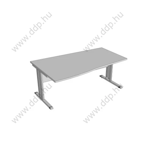 Íróasztal, íves, fémlábbal F-121FL.I 100/80, méret:160x100/80x75, B bükk