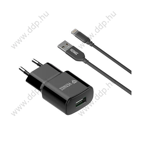 Hálózati töltő YENKEE Lightning+ kábel csomag 2,4A YAC 4600