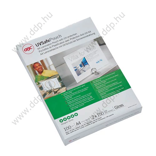 Lamináló fólia A/4 meleg GBC 150 mikron, fényes, UV álló  (Kiszerelés: 100db/csm)