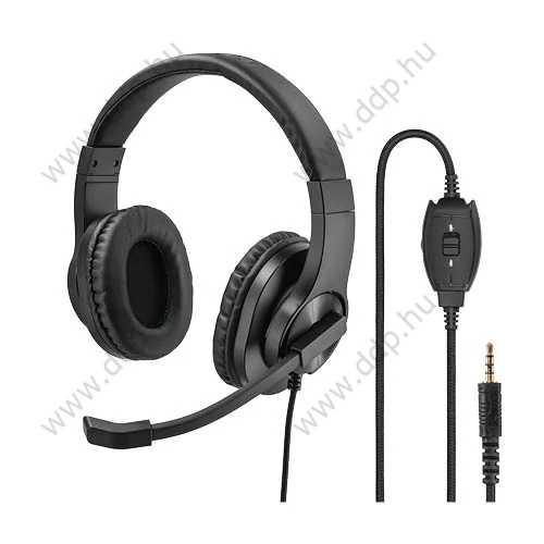 Fejhallgató mikrofonnal 3,5 mm-es jack csatlakozóval HAMA HS-P350