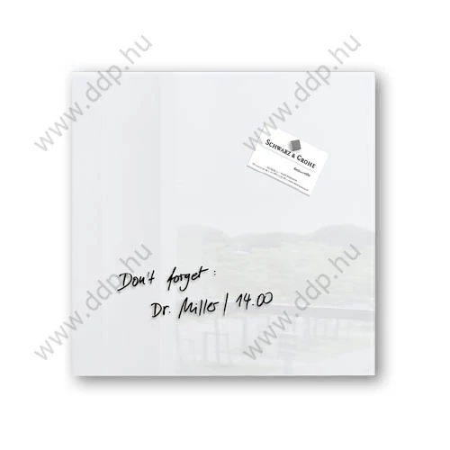 Üvegtábla mágneses 300x300x15mm szuper fehér GL159 SIGEL