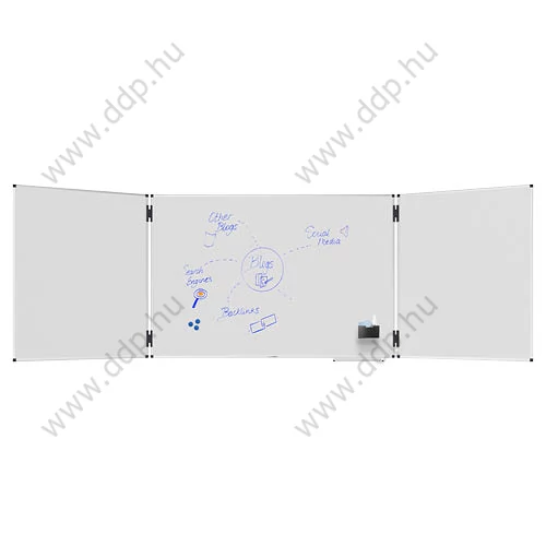 Fehértábla 100x150/300cm kinyitható zománcozott Unite Plus Legamaster mágnestábla