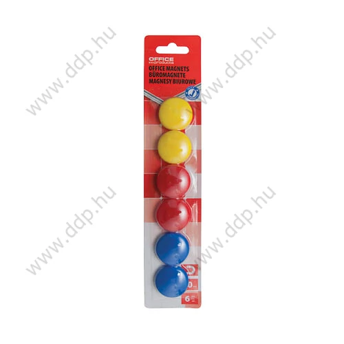 Mágnes 30mm kerek OFFICE PRODUCTS 6db/csomag
