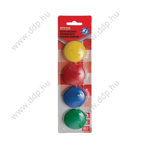 Mágnes 40mm kerek OFFICE PRODUCTS 4db/csomag