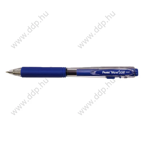 Rollerirón zselés Pentel WoW!GEL háromszög fogózóna 0,35mm K437 kék zseléstoll