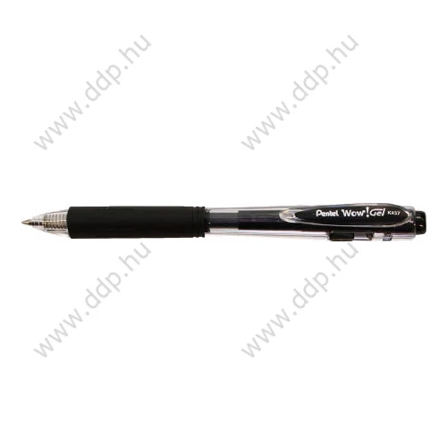 Rollerirón zselés Pentel WoW!GEL háromszög fogózóna 0,35mm K437 fekete zseléstoll