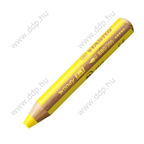 Pasztell Stabilo Woody 3in1 krétaceruza sárga -880/205-