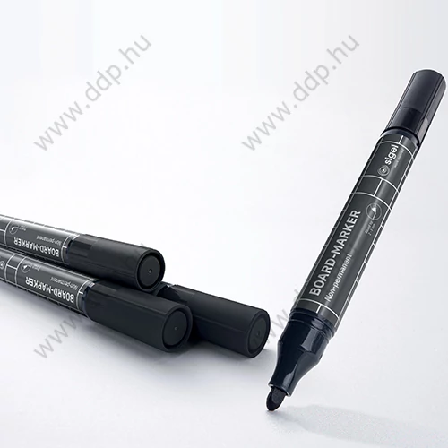 Üvegreíró marker készlet 4db-os kerekhegyű 2-3mm fekete SIGEL