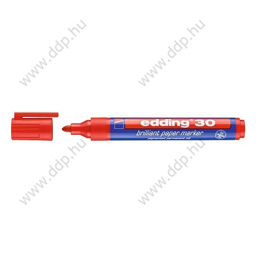 Marker permanent Edding Pigment 30 piros alkoholos filc