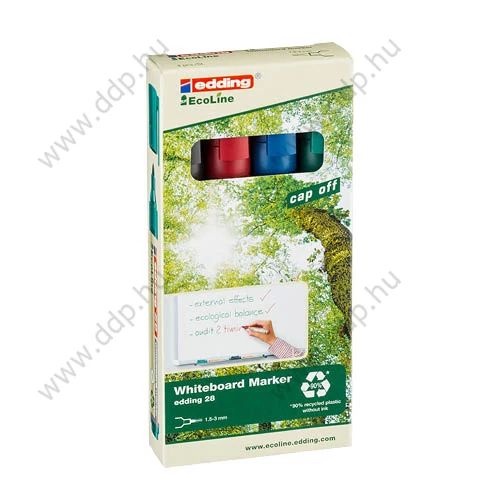 Táblamarker készlet 4db-os EDDING 28/4S ECOLINE táblafilc -7580178004-
