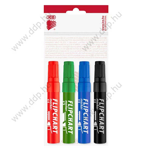 Flipchart marker készlet 4db-os ICO Artip 12 rostirón filctoll -9580002000-