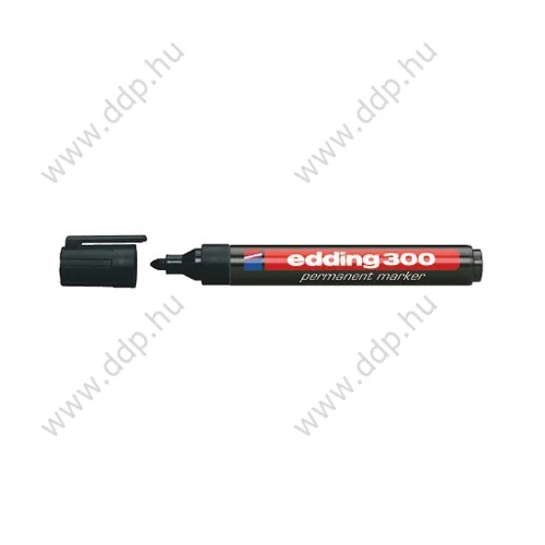 Marker permanent Edding 300 fekete kerek hegyű alkoholos filc -7580003000-
