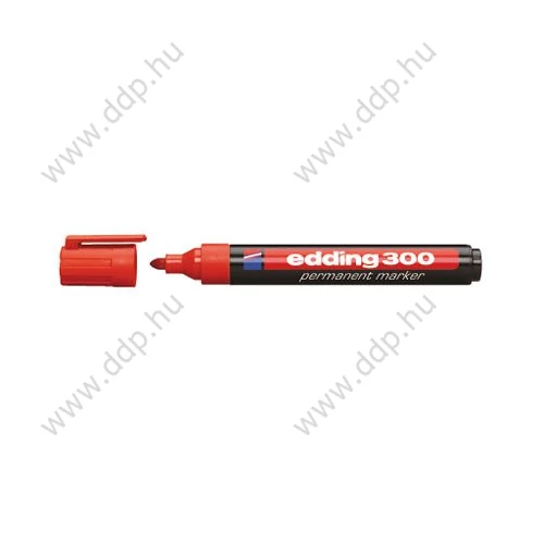 Marker permanent Edding 300 piros kerek hegyű alkoholos filc -7580003001-