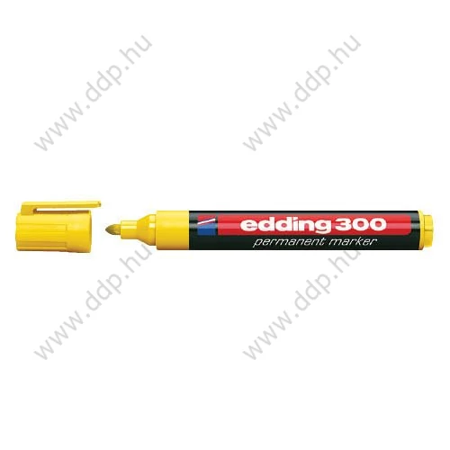 Marker permanent Edding 300 sárga kerek hegyű alkoholos filc-7580003005-