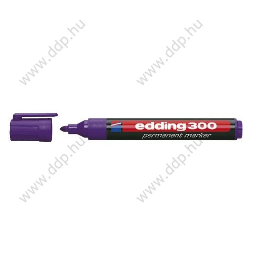 Marker permanent Edding 300 lila kerek hegyű alkoholos filc