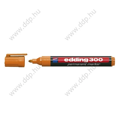 Marker permanent Edding 300 narancs kerek hegyű alkoholos filc