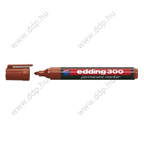 Marker permanent Edding 300 barna kerek hegyű alkoholos filc