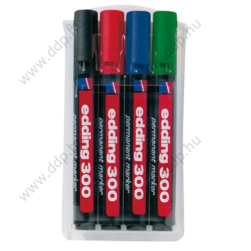 Marker permanent 4db-os készlet EDDING 300/4 alkoholos filc -7580003004-