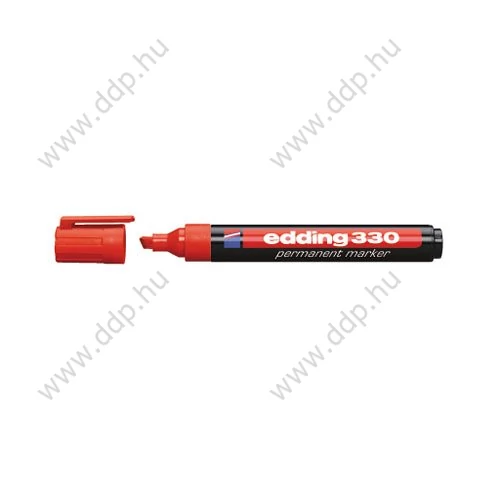 Marker permanent Edding 330 piros vágott hegyű alkoholos filc -7580018001-