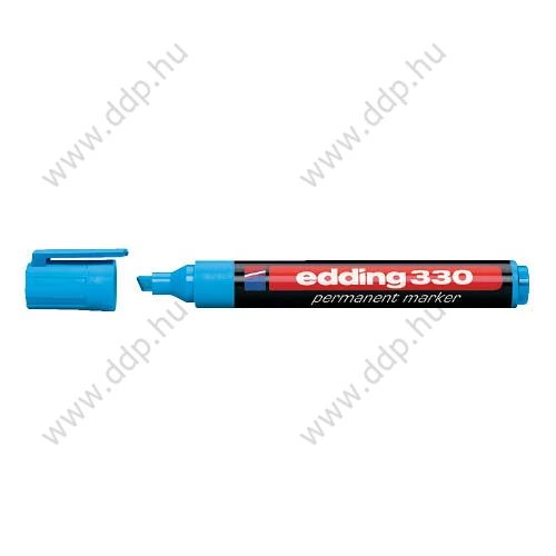 Marker permanent Edding 330 világoskék vágott hegyű alkoholos filc