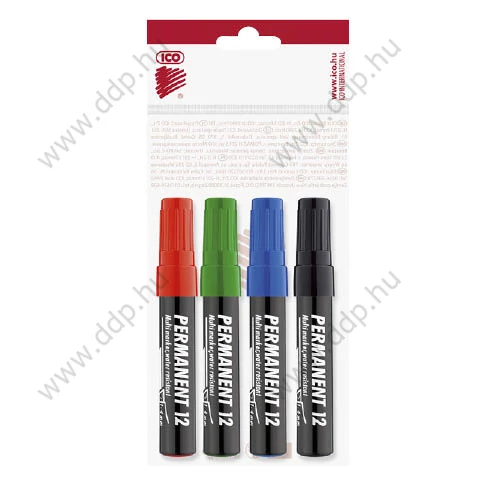 Marker készlet 4db-os permanent ICO 12 alkoholos filc -9580008001-