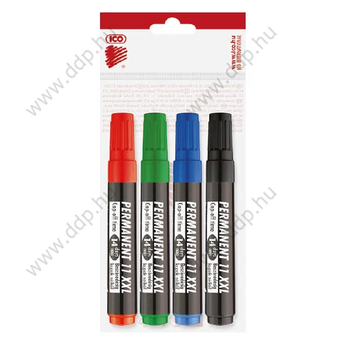Marker készlet 4db-os permanent ICO 11XXL alkoholos filc -9580066004-