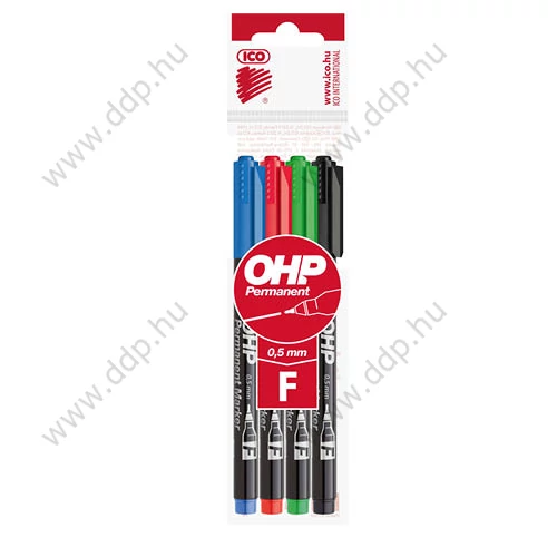OHP marker készlet 4db-os ICO F alkoholos filc -9070024000-