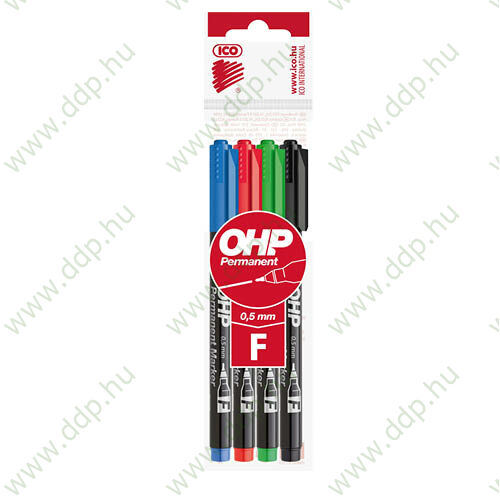 OHP marker készlet 4db-os ICO F alkoholos filc -9070024000-