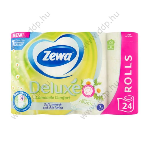Egészségügyi papír Zewa Deluxe Camomile Comfort 24 tekercs, 3 rétegű