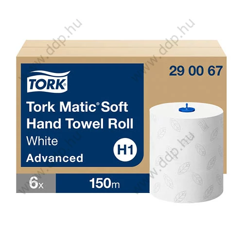 Kéztörlő TORK Matic Soft tekercses 2 rétegű 21cm fehér 150m