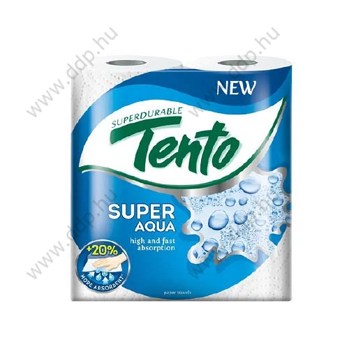 Kéztörlő Tento Super Aqua 2 rétegű fehér 2x44lap 100% cellulóz (2 tekercs/csomag)