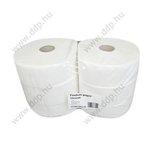 Egészségügyi Toalettpapír hófehér 2 rétegű 100% cellulóz 26 cm 210 m, 1050lap/tekercs