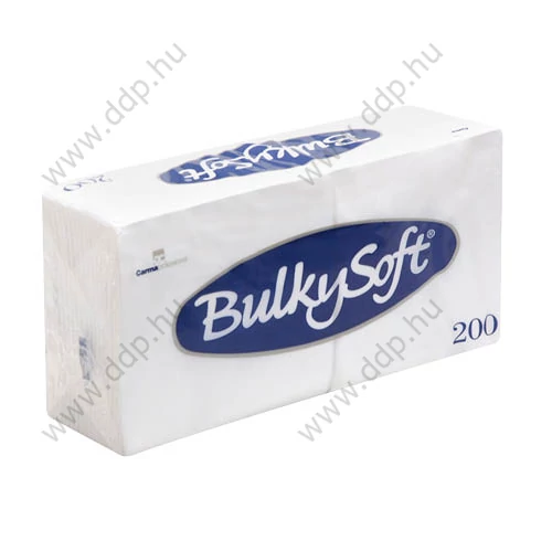 Szalvéta BULKYSOFT 200db-os 33x33cm 1 rétegű fehér 100% cellulóz