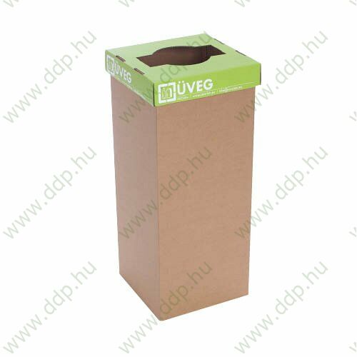 Szelektív hulladékgyűjtő újrahasznosított 60 l RECOBIN Slim zöld üveg -URE003-