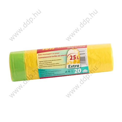Szemeteszsák záró szalaggal extra 25l-es 50 x 55 cm 20db/csm TUTI