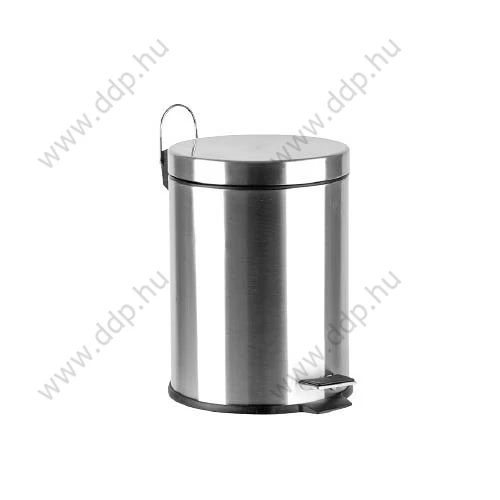 Szemetesvödör pedálos kivehető vödörrel, rozsdamentes, 5L
