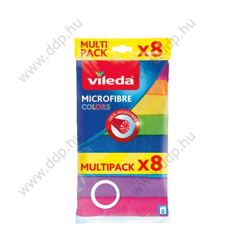 Törlőkendő mikroszálas 30x30cm Vileda Color 8db-os
