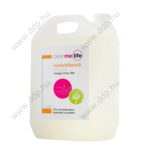 Kézfertőtlenítő gél Cleanme Life mangó-citrus utántöltő 5l