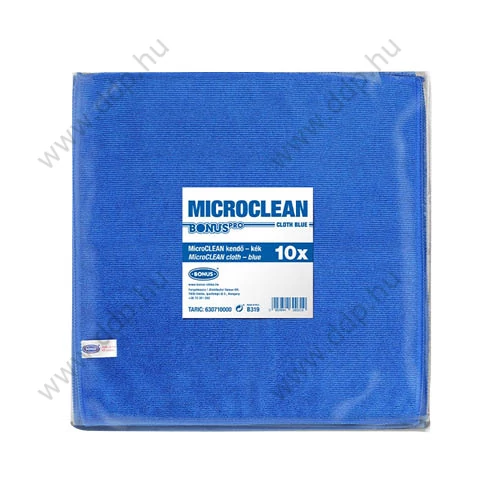 Törlőkendő mikroszálas BONUS PRO MicroCLEAN kék 10db/csomag HoReCa - HACCP