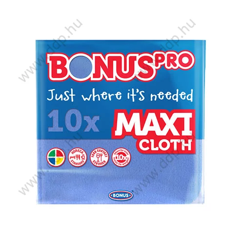 Törlőkendő általános BONUS PRO MAXI kék 10db/csomag HoReCa - HACCP