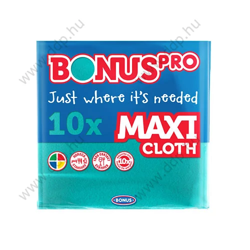 Törlőkendő általános BONUS PRO MAXI zöld 10db/csomag HoReCa - HACCP