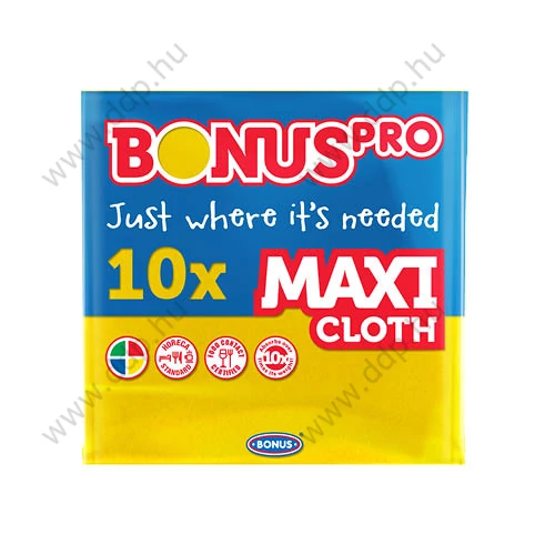 Törlőkendő általános BONUS PRO MAXI sárga 10db/csomag HoReCa - HACCP