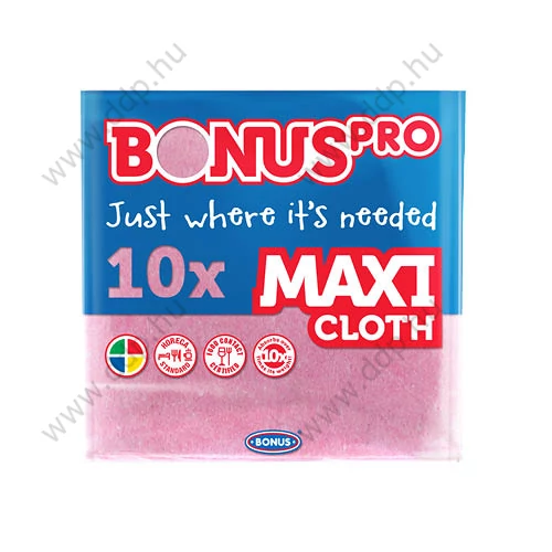Törlőkendő általános BONUS PRO MAXI ciklámen 10db/csomag HoReCa - HACCP