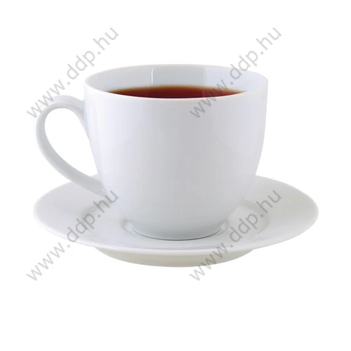 Kávés csésze+csészealj szett Rotberg Porcelain Basic fehér 22cl 1209BAS001 (Kiszerelés: 6db/klt)
