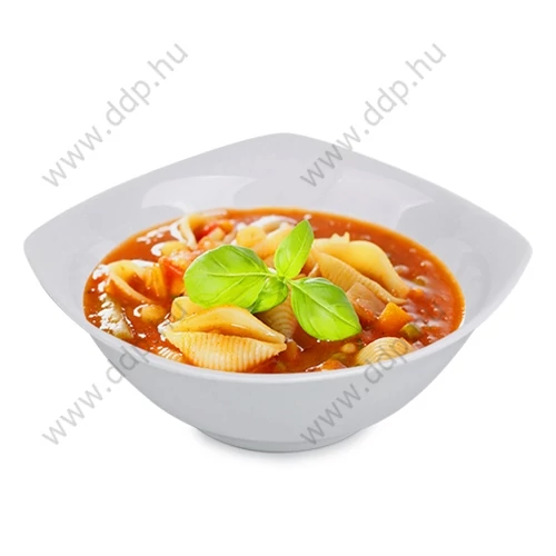 Leveses tálka, mély Rotberg Porcelain Qudrate négyszögletes fehér 17cm, 6db/klt -1201QFE003-