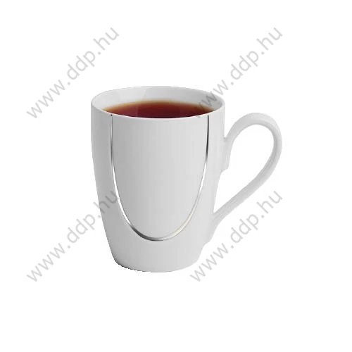 Teásbögre Rotberg Porcelain Wave fehér, platina dekorral 30cl